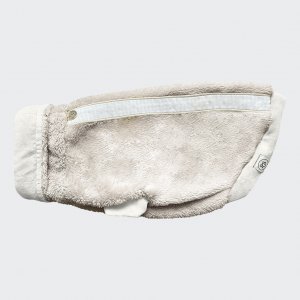 kamizelka pluszowa z lampasem beżowa